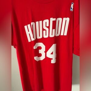 Adidas Houston Rockets Hakeem Olajuwon 34 Basketball T-Shirt